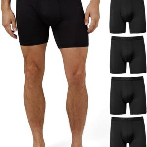 Mens 4-Pack Active Mesh Quick Dry Performance Boxer Brief