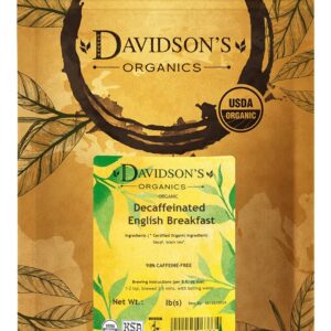 Davidson's Organics, Decaffeinated English Breakfast, Loose Leaf Tea, 16-Ounce Ba
