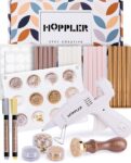Premium Wax Seal Kit with Seal Gun, Wax Sticks, a Flower Stamp, 12 Cavity Silicone Mold, and Extra Additions to Make Seals Stand Out and Make Invitations in Bulk.